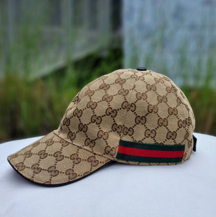 Gucci GG Beige Cap Brown Authentic Original Topi 100%