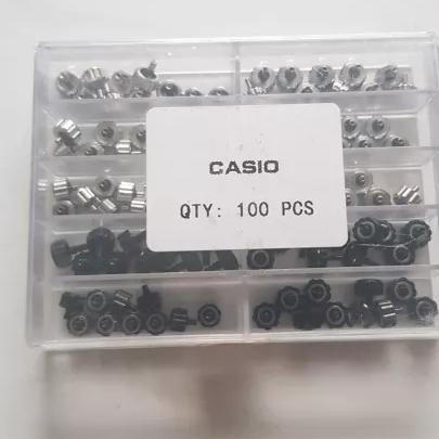 knop jam tangan Casio box isi 100 biji