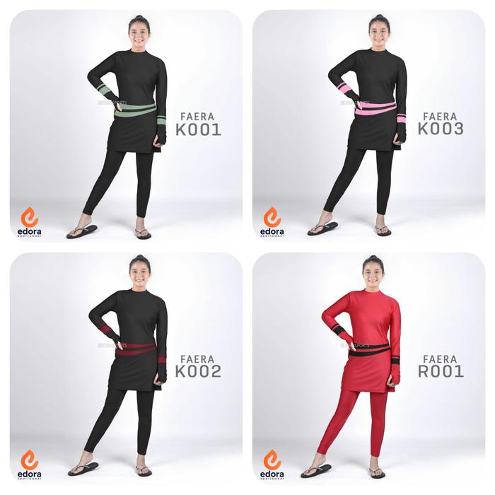 Baju Renang Wanita Panjang Edora Faera Slimfit Series