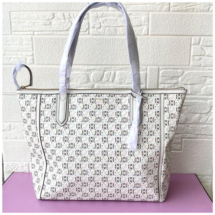 tasFOSSIL sydney tote bag white multi