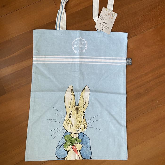 Tas belanja tote bag peter rabbit original cotton fabric classic range