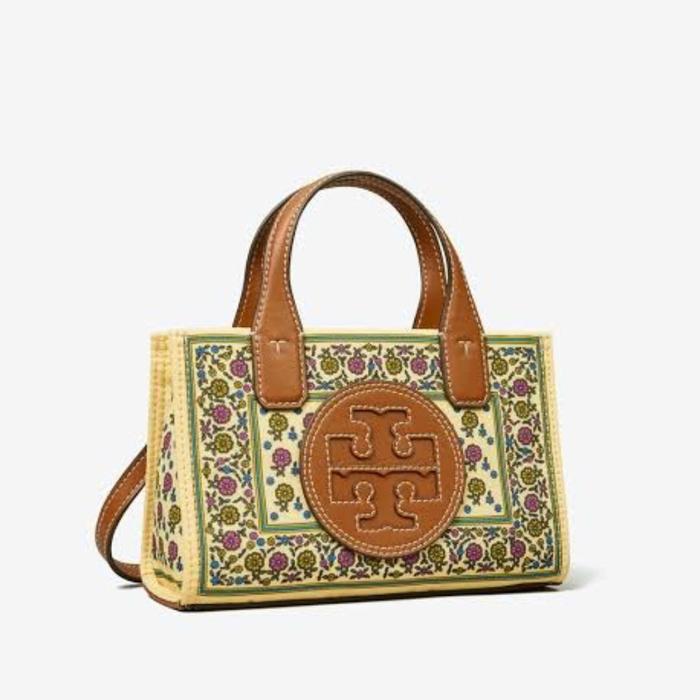 Tory burch TB ella printed mini in ivory floral daisy border
