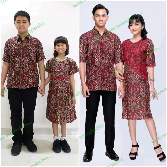 DRESS BATIK COUPLE KELUARGA DRESS CHEONGSAM IMLEK COUPLE FAMILY BATIK