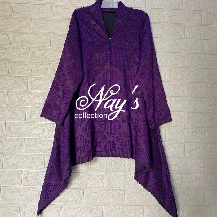 kebaya tenun bulu ungu NC 997