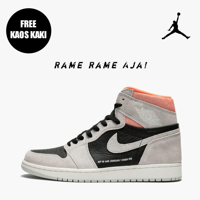 Air Jordan 1 Retro High OG Neutral Grey Hyper Crimson