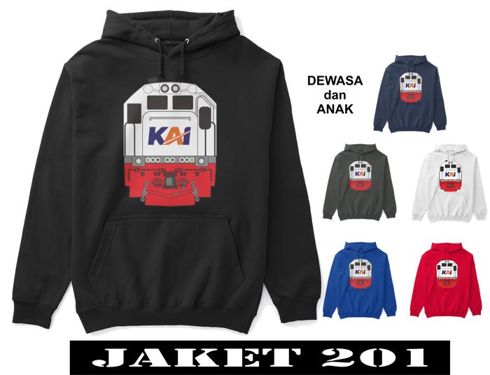 JAKET HOODIE KERETA API LOKOMOTIF CC 201 LOGO BARU DEWASA DAN ANAK