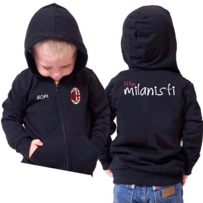 jaket hoodie anak ac milan