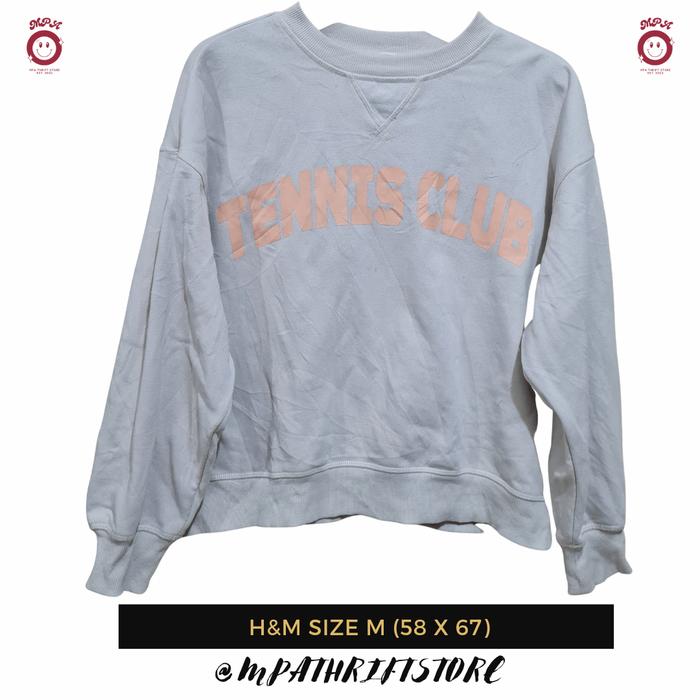 Crewneck H&M Size M Krem Second Branded (Croptop)