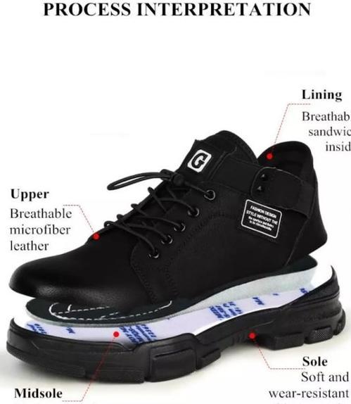 Sepatu Safety Kevlar Boot Guyisa Hitam Import