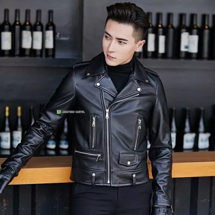 JNK x ICARDI - Jaket Pria Leather Premium Original Branded Semi Kulit
