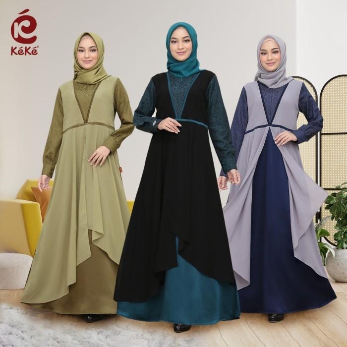 Kekesumut Baju Gamis Dewasa GD SRK 2108 Elynor Series Keke Busana