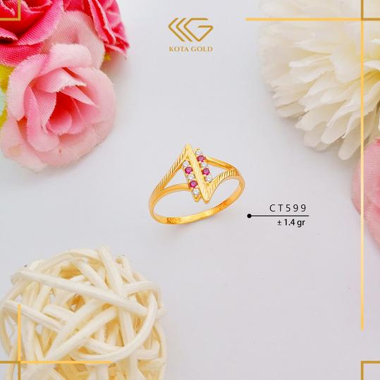 CINCIN WANITA EMAS KADAR 375 (8K) DAN 300 (6K) DOUBLE FALZZ TERKINI