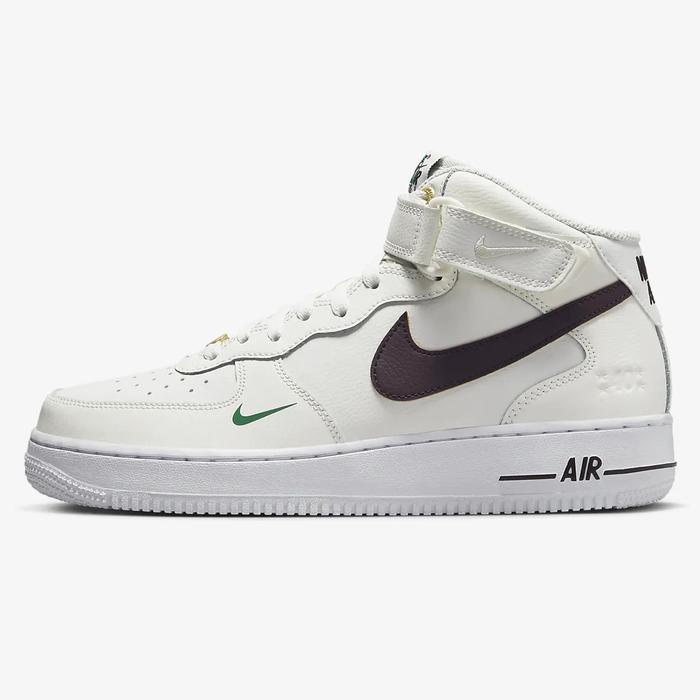NIKE AIR FORCE 1 MID '07 LV8 SAIL MALACHITE GREEN WHITE BROWN ORIGINAL