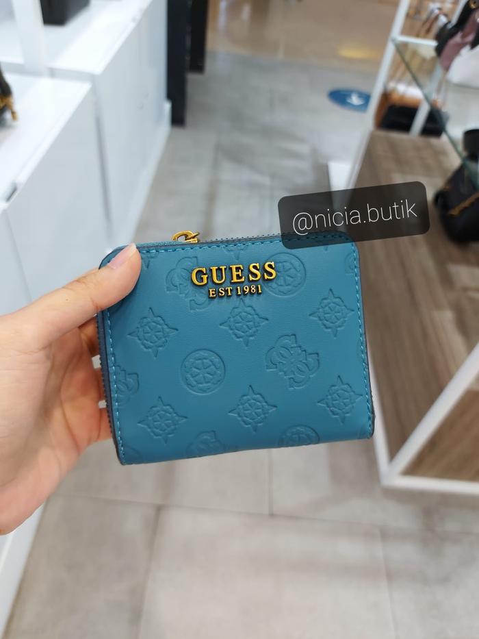 Guess Dompet Kecil Laurel Peony Debossed