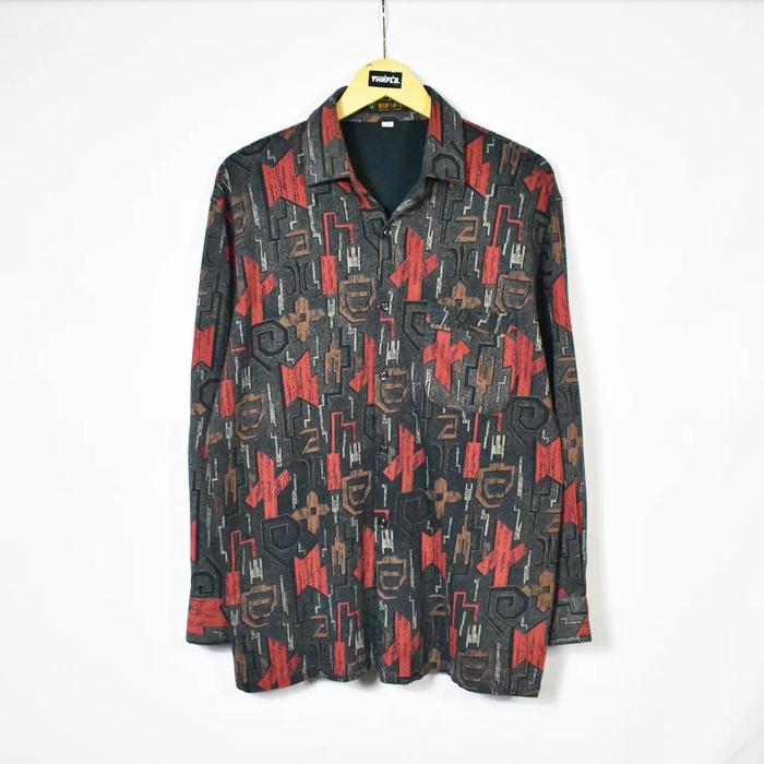 KEMEJA VINTAGE L | Second Bekas Hawai Valentino Pria Formal Hawaiian