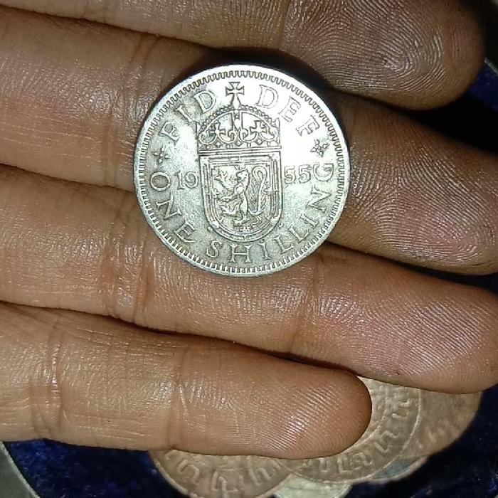 Koin Kuno - GRATIA REGINA • ELIZABETH•II Lambang Singa tahun •1955 Ori