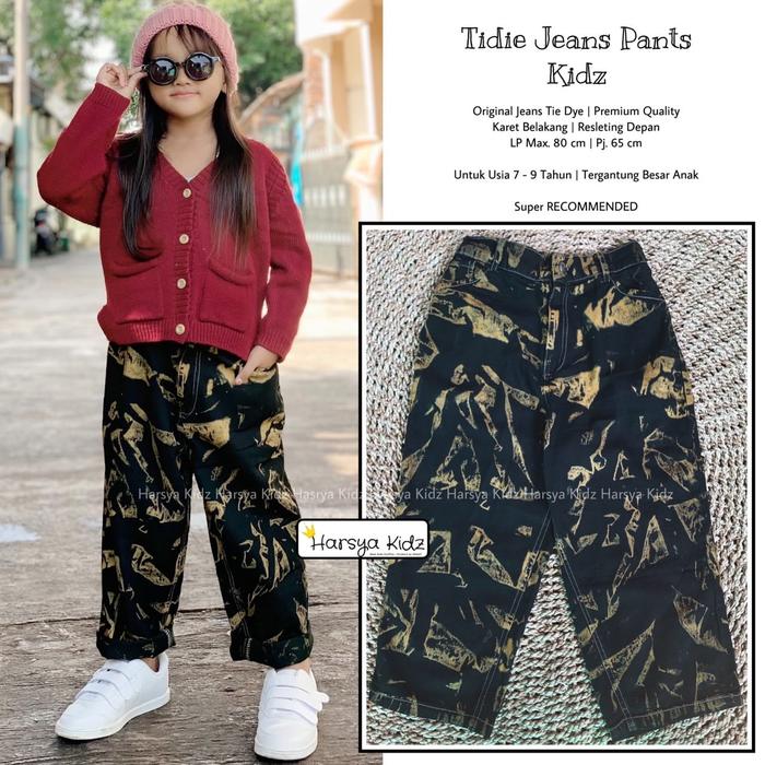 new tiedie jeans pants kids celana anak perempuan modis by Harsya