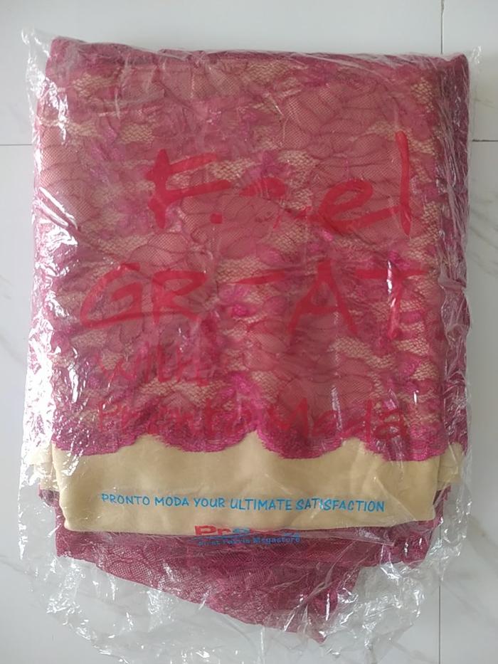 bahan kebaya 1 stel warna MAROON - PRONTO MODA