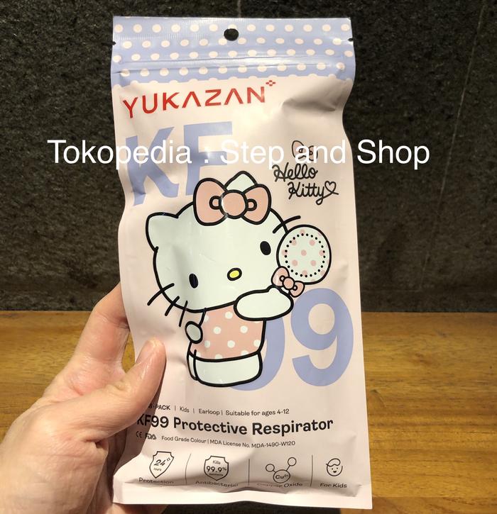 Masker Hello Kitty KF99 - For kids - Purple - Original Sanrio Limited
