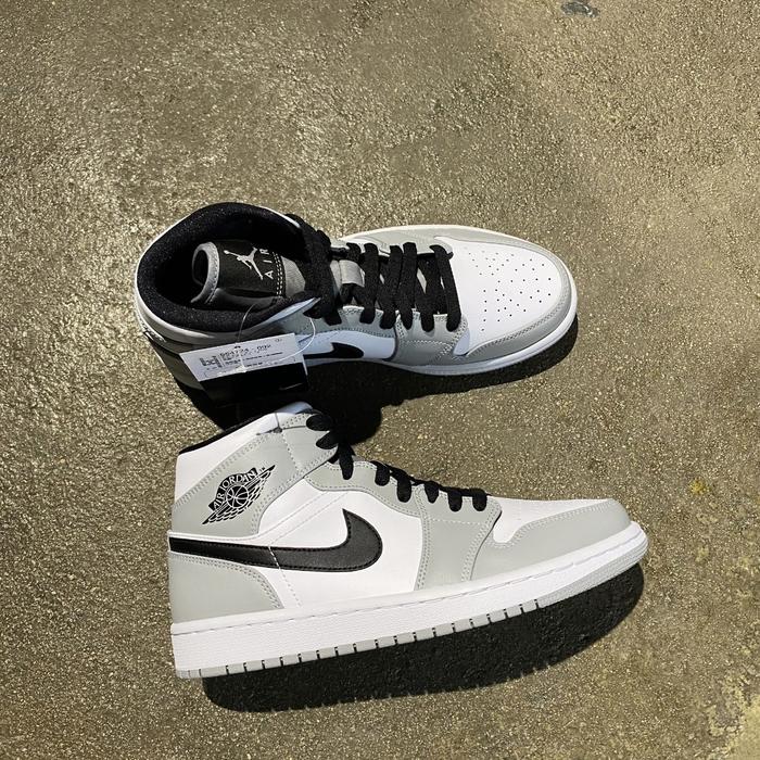 Air Jordan 1 Mid Light Smoke Grey Dior Men 100% Authentic
