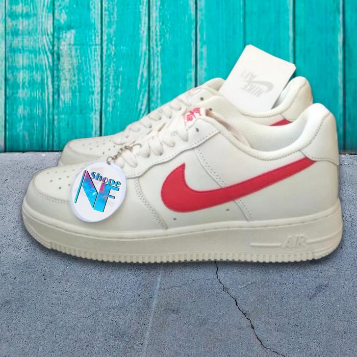 NIKE AIR FORCE 1 LOW WHITE GYM RED UA QUALITY