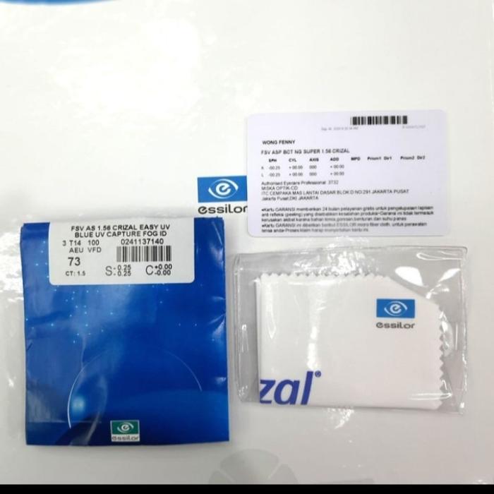 Lensa kacamata mines esilor crizal easy uv 420