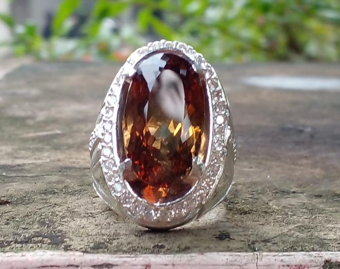 Sherry Topaz Memo GRI Ring Perak