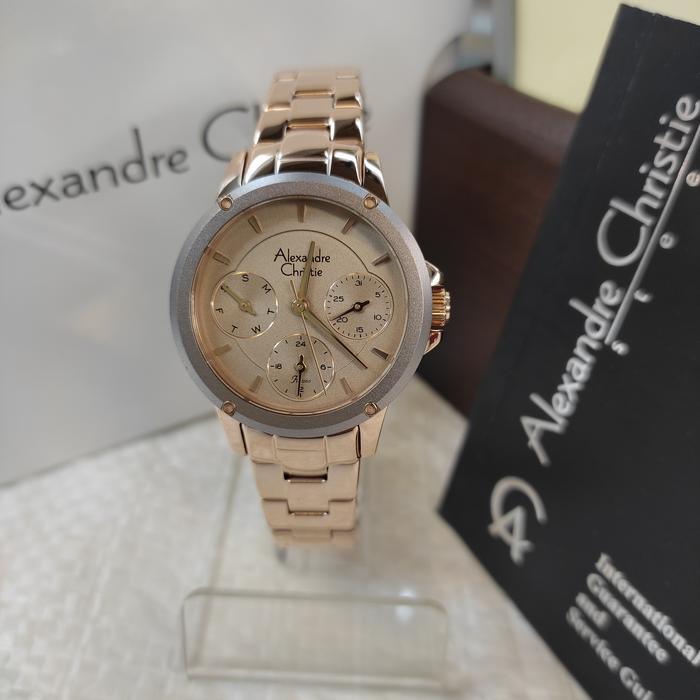 Jam Tangan Wanita ORIGINAL Alexandre Christie Ac 2A16 BF Stainless St
