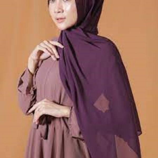 pashmina ceruty babydoll 170 x 75 dark purple soft hijab premium murah