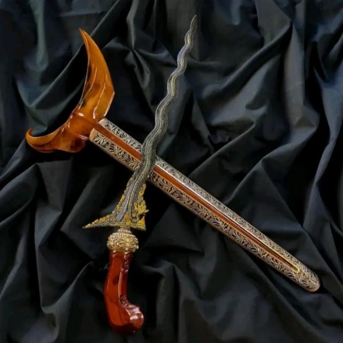 Keris Nogo Sosro Kinatah Emas Luk 13 Tangguh Majapait Tua