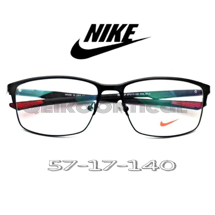 Kacamata Frame Pria Titanium Nike NK7793S57 Col.01-1 Black Red Elegan