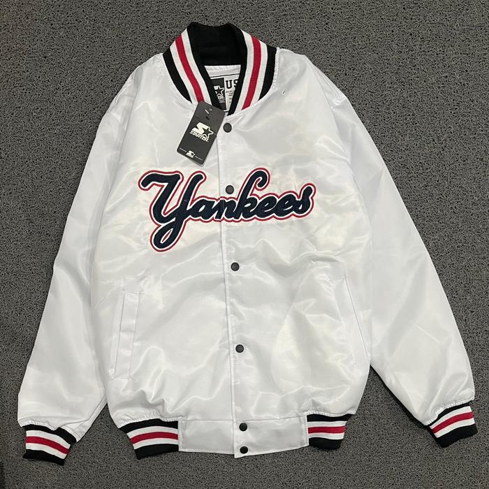 VARSITY JAKET YANKEES STARTER AUTHENTIC PREMIUM FULL TAG LABEL BORDIR