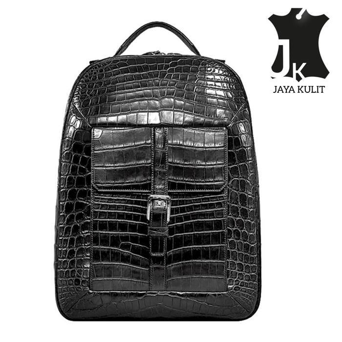 TAS RANSEL PRIA WANITA IS UNISEX KULIT ASLI CROCODILE SKIN BAG.JK.02