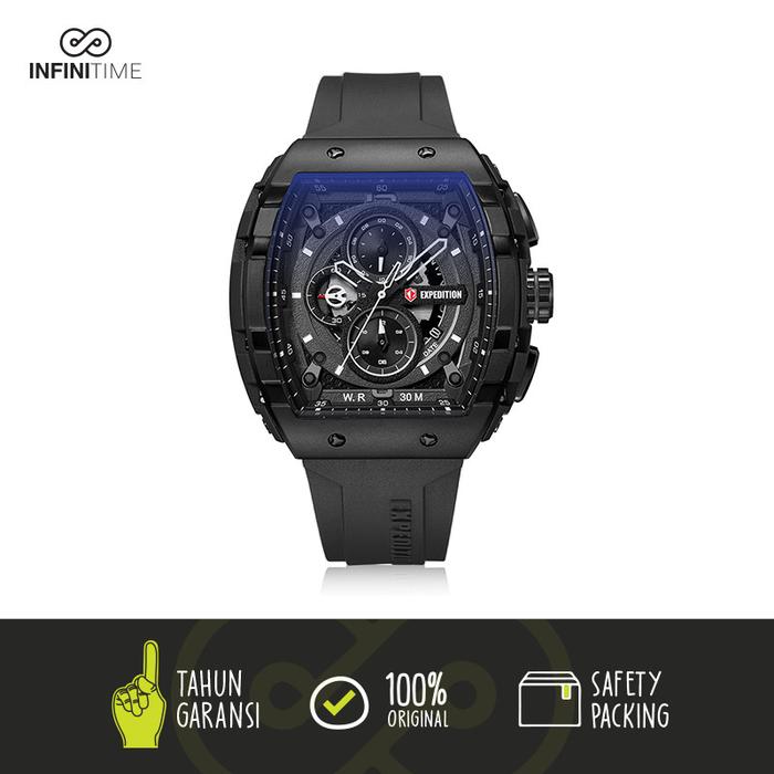 Jam Tangan Expedition E6782/ E 6782 Full Black Pria