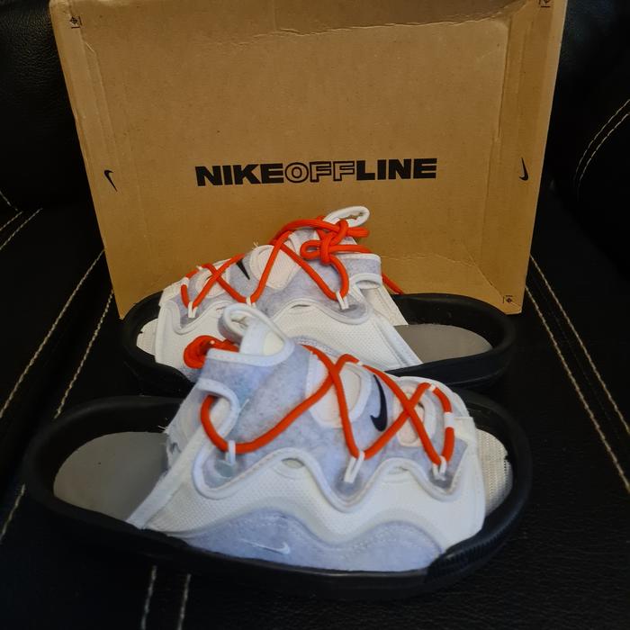 Nike Offline 2.0 Sandal Mules "Summit White/Team Orange" Original BNIB