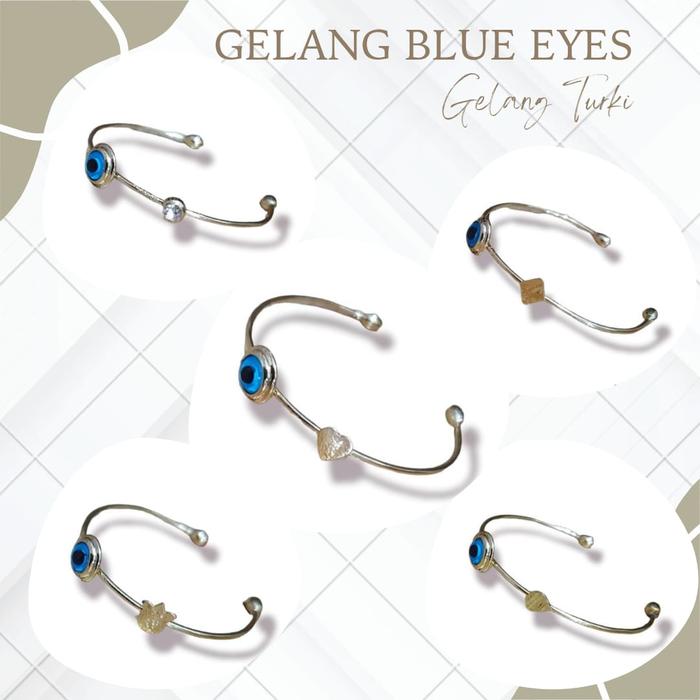 Gelang Blue Eyes Turki | Gelang Tangan Bangle Turki