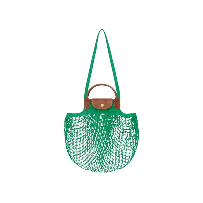 Tas Wanita Branded Le Pliage Filet Top Handle Bag - Green