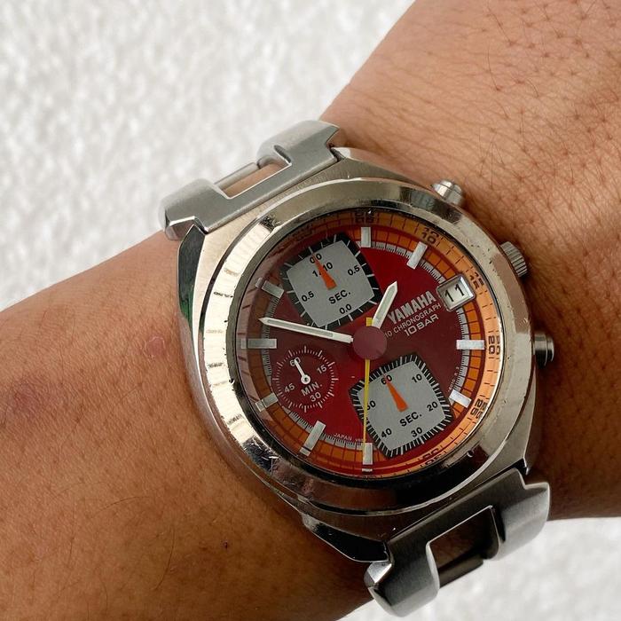 Jam tangan langka Alba Aka Red Chrono “YAMAHA” Cal. V657 by Seiko