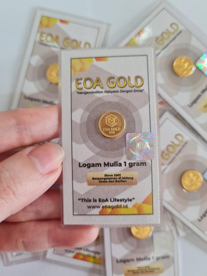 1 GRAM LM LOGAM MULIA EMAS EOA GOLD PRESS ASLI ORIGINAL