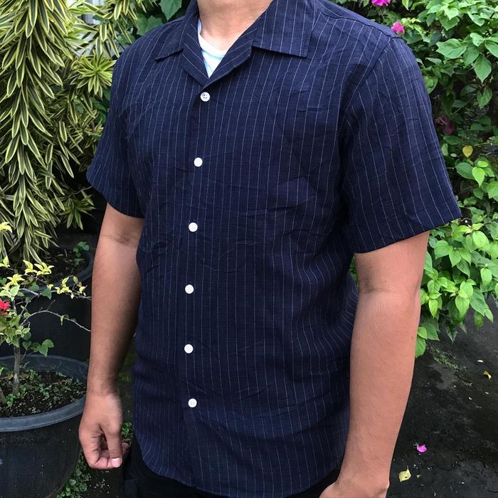 Kemeja Stripe Urban Garment Blue