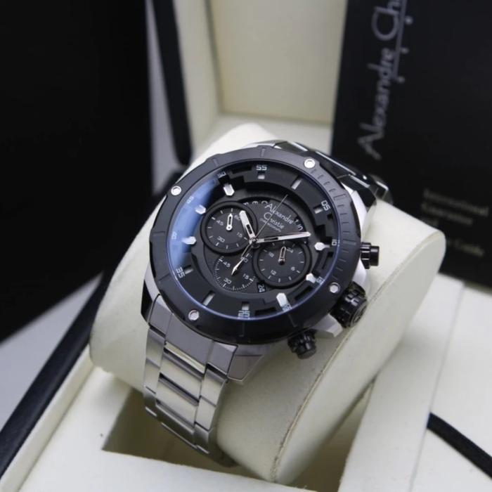 ALEXANDRE CHRISTIE AC 6529 MC SILVER BLACK AC6529 PRIA ORIGINAL