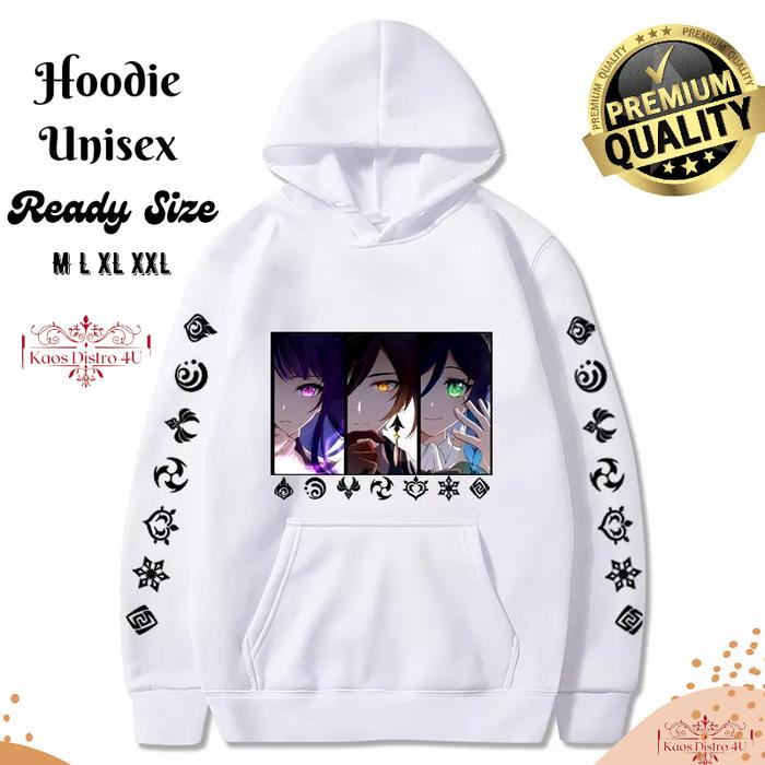 Hoodie Anime Genshin impact Venti Zhongli Raiden Shogun