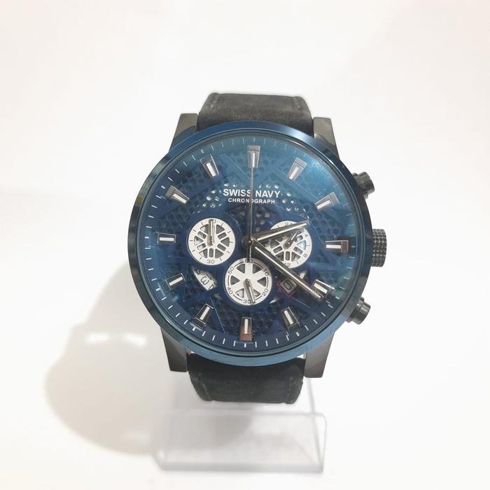 JAM TANGAN PRIA SWISS NAVY 8310 SN8310M LEATHER ORIGINAL