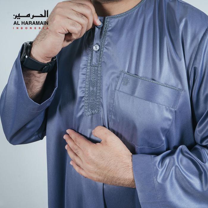 Al Haramain jubah/Gamis model ikaf/dewasa bordir non manset