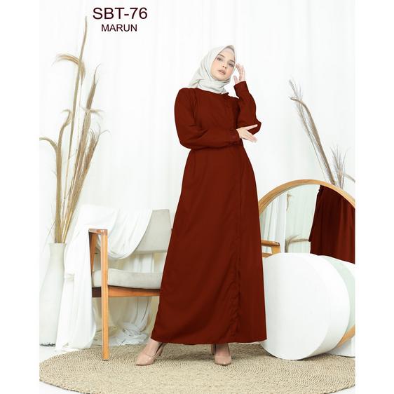 Gamis katun toyobo seragam Busui Baju Kerja Dinas asn pns pemda Abu na