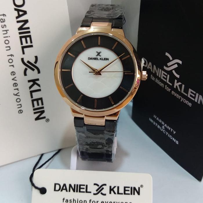 JAM TANGAN WANITA DANIEL KLEIN DK11887-6 ROSEGOLD BLACK ORIGINAL