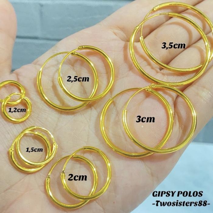 anting emas bulat gold / anting emas bayi / anting emas wanita XUPING