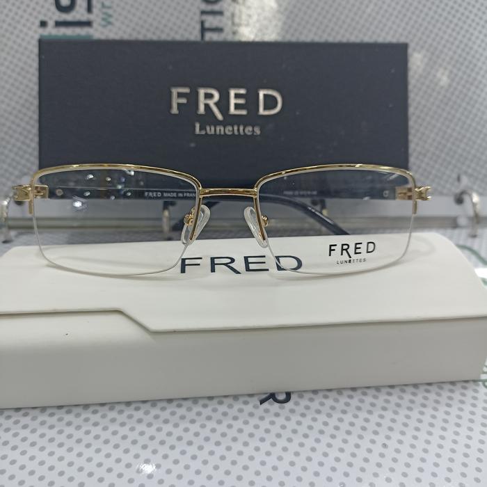 FRAME FRED SEMIRIMLES SUPER FR021 LENSA BLUERAY PHOTOCROMIC PROGRESIF