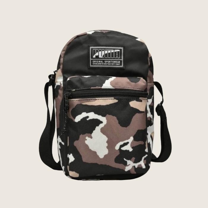Tas Puma Academy Portable Bag Selempang Original Black Brown White