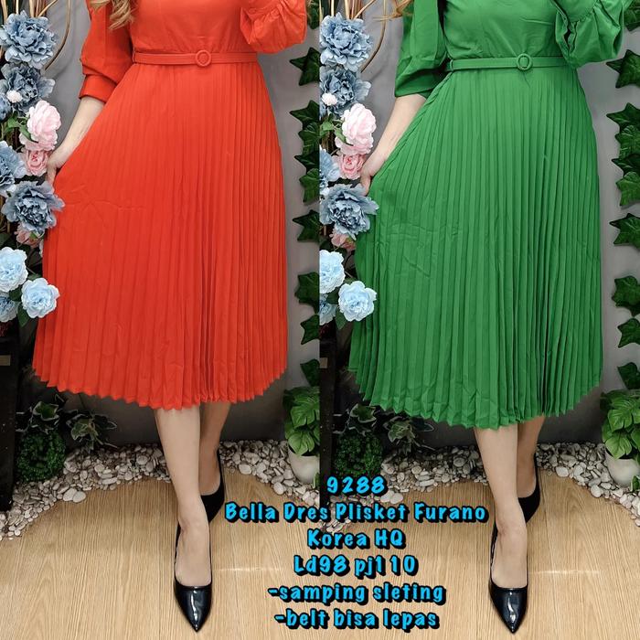 9288 Bella Dres Plisket Furano Korea HQ 162.000